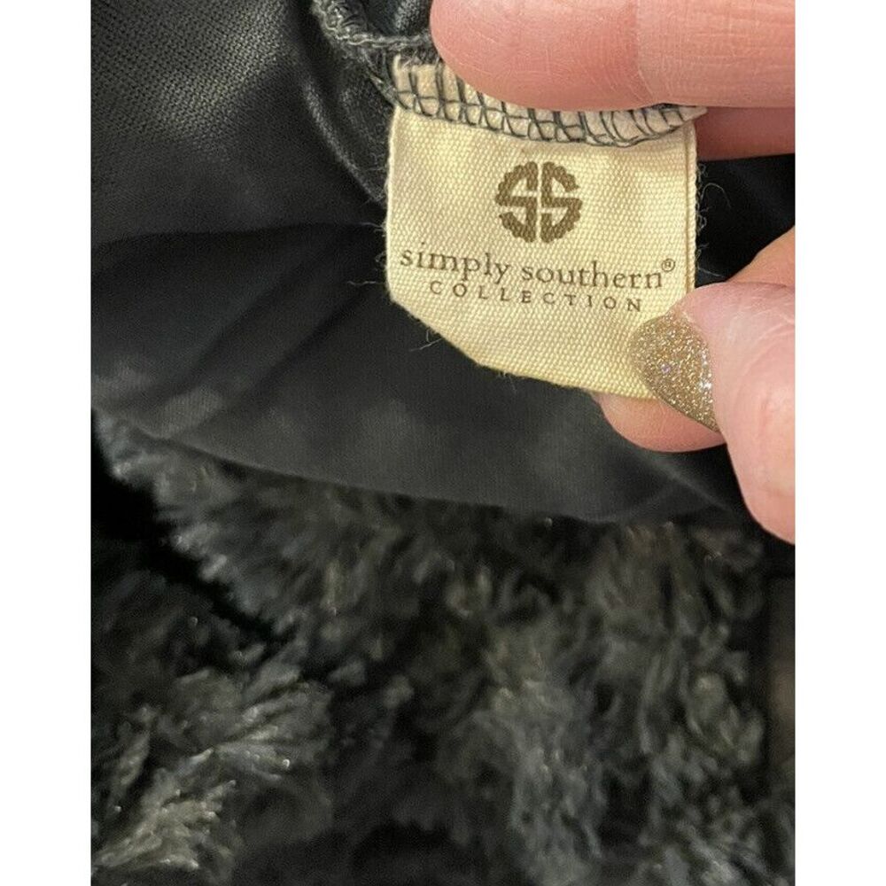 Simply Southern Sz S Gray Sherpa 1/4 Zip Pullover Jacket‎ Pockets - Picture 5 of 8